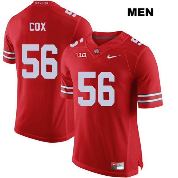 Ohio State Buckeyes Men's Aaron Cox #56 Red Authentic Nike College NCAA Stitched Football Jersey GV19B30SR